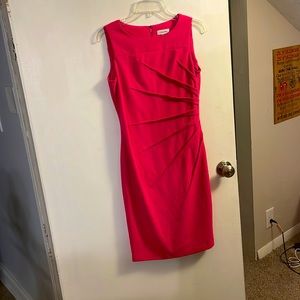 Calvin Klein pencil dress size 4 hot pink